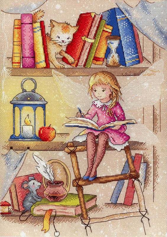 (image for) Book Fairy Counted Cross Stitch Kit